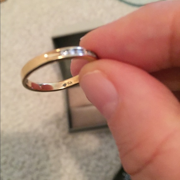 14k diamond channel set eternity band - Picture 9 of 11